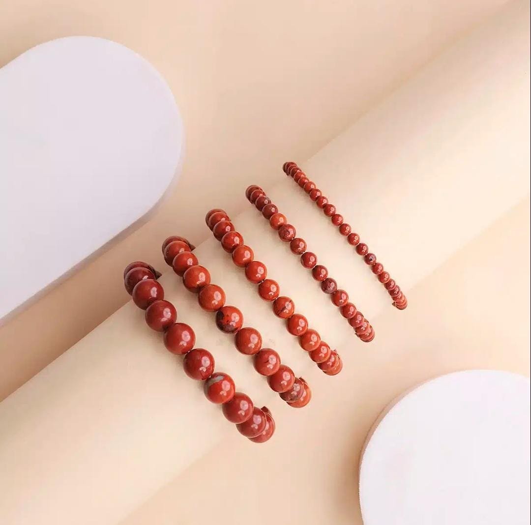 Red Jasper Beads Bracelet - Image 2