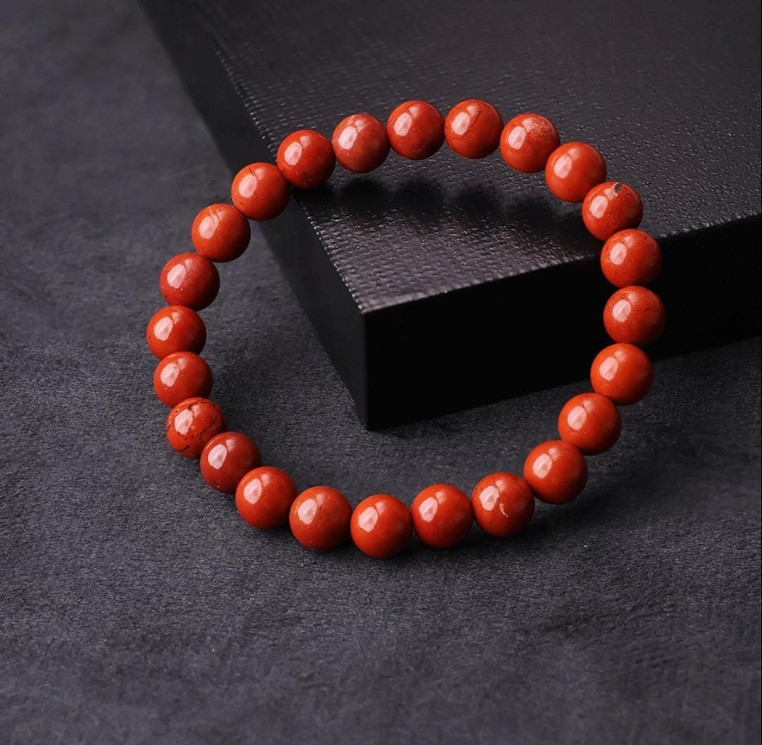 Red Jasper Beads Bracelet - Image 6