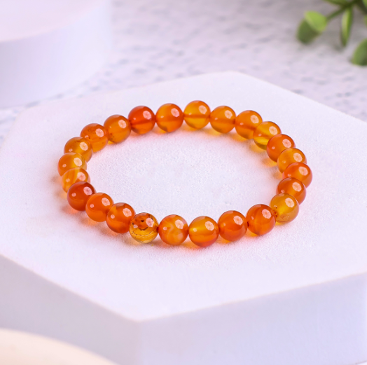 Red Carnelian Beads Bracelet - Image 6