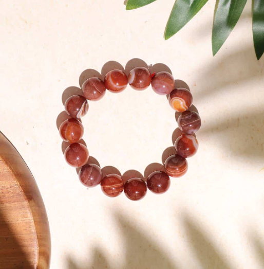 Red Carnelian Beads Bracelet - Image 5
