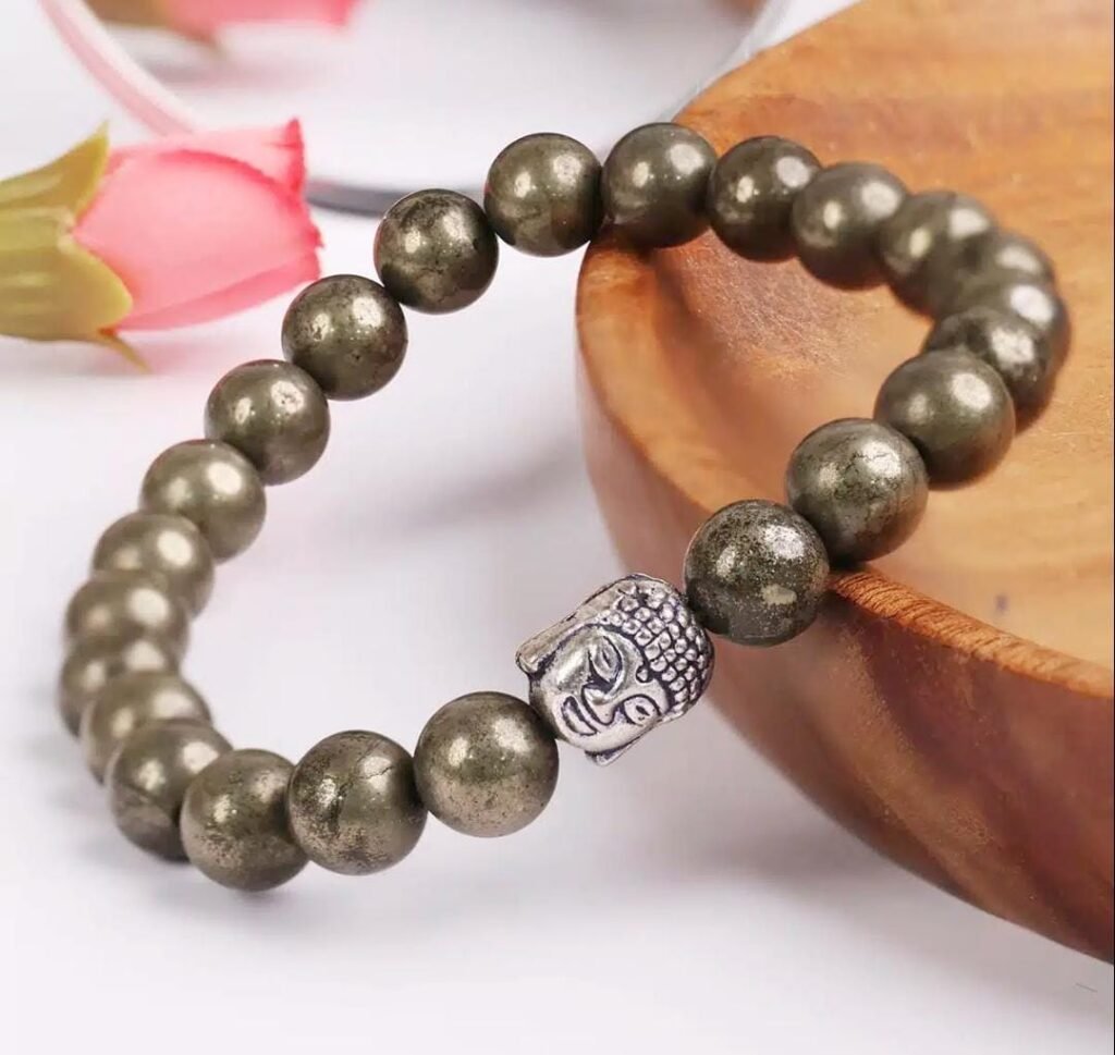 Pyrite Buddha Bracelet