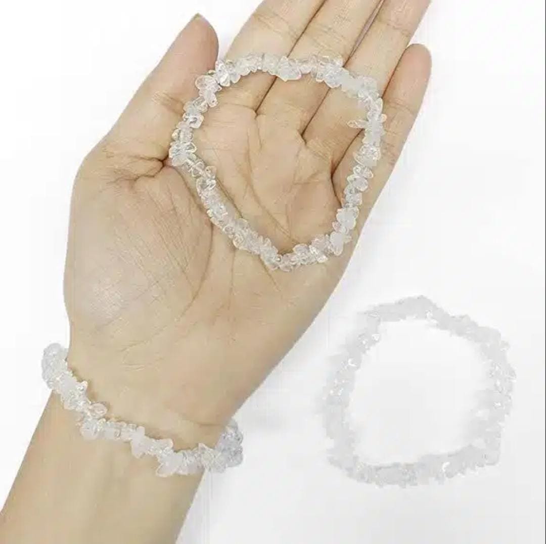 Clear Quartz Chips Stone Bracelet - Image 2