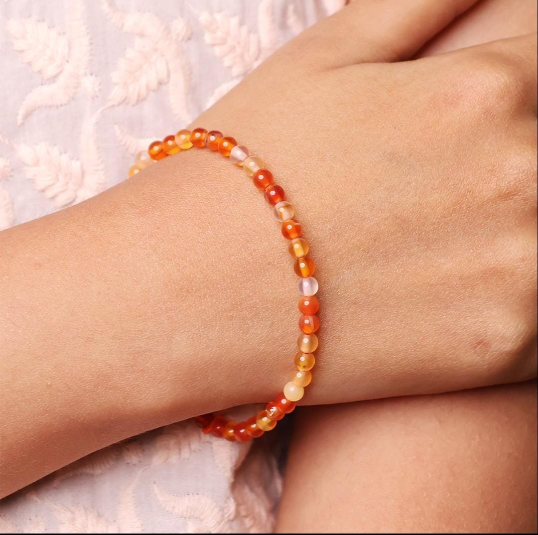 Red Carnelian Beads Bracelet - Image 10