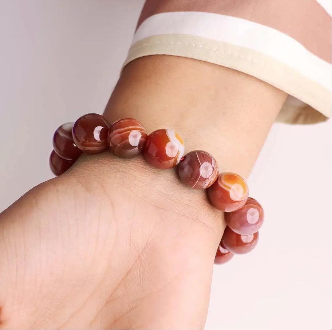 Red Carnelian Beads Bracelet - Image 11