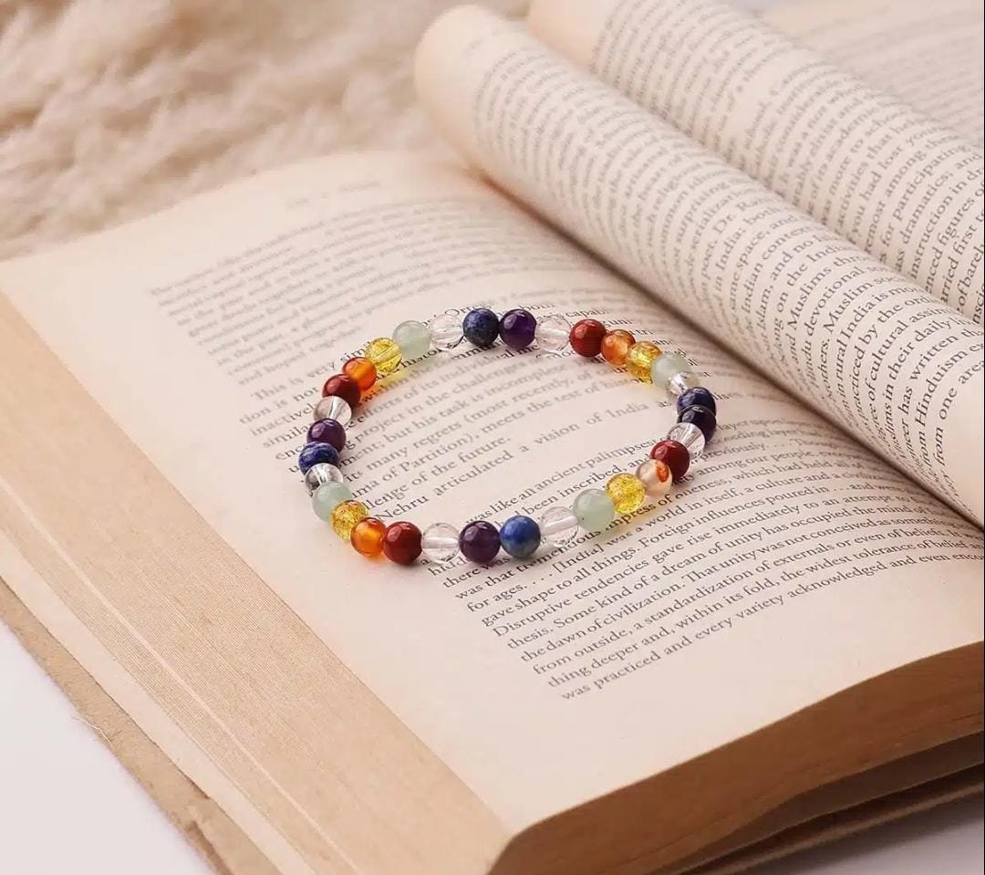 seven-chakra-round-beads-bracelet - Image 3