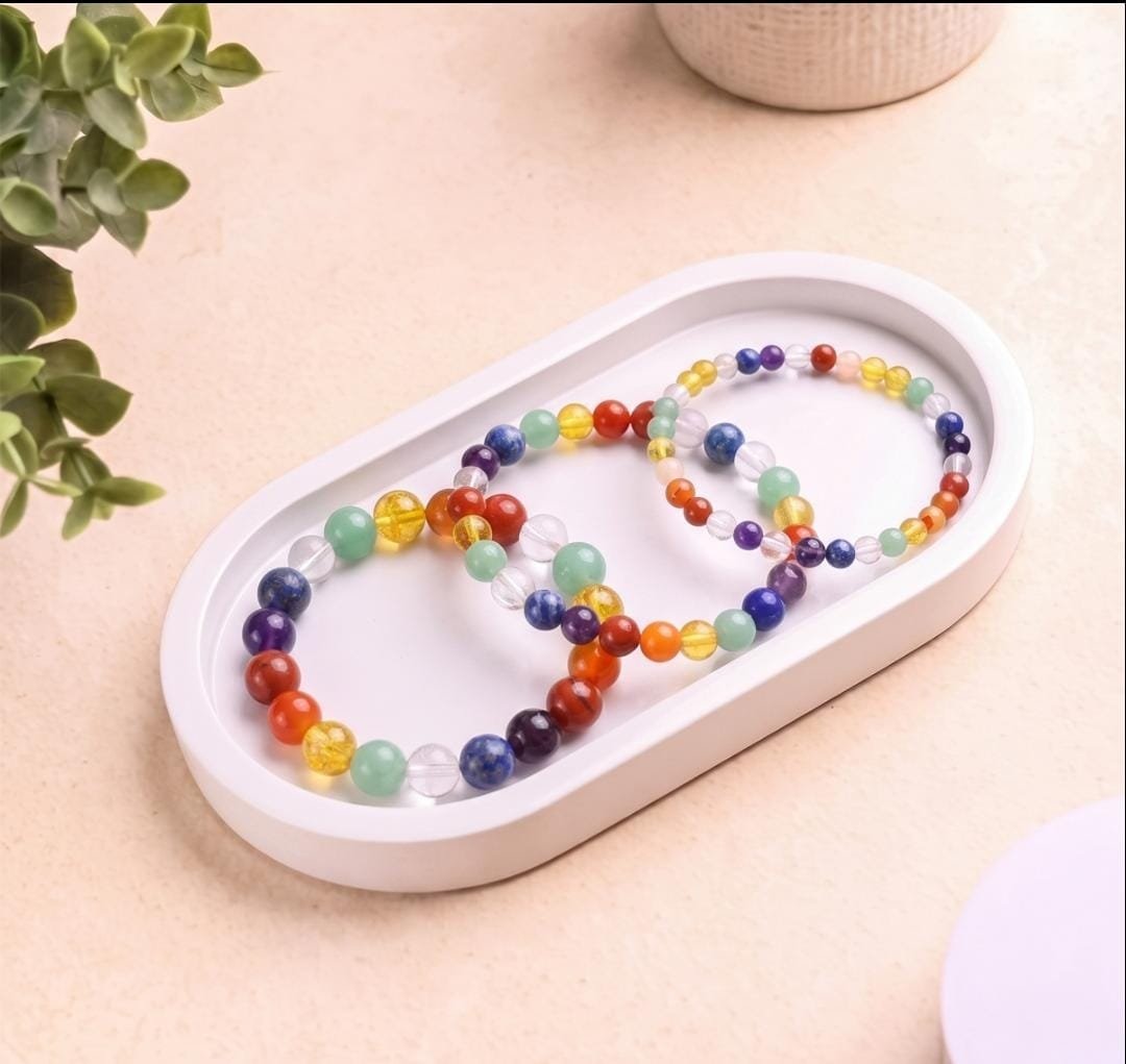 seven-chakra-round-beads-bracelet - Image 2