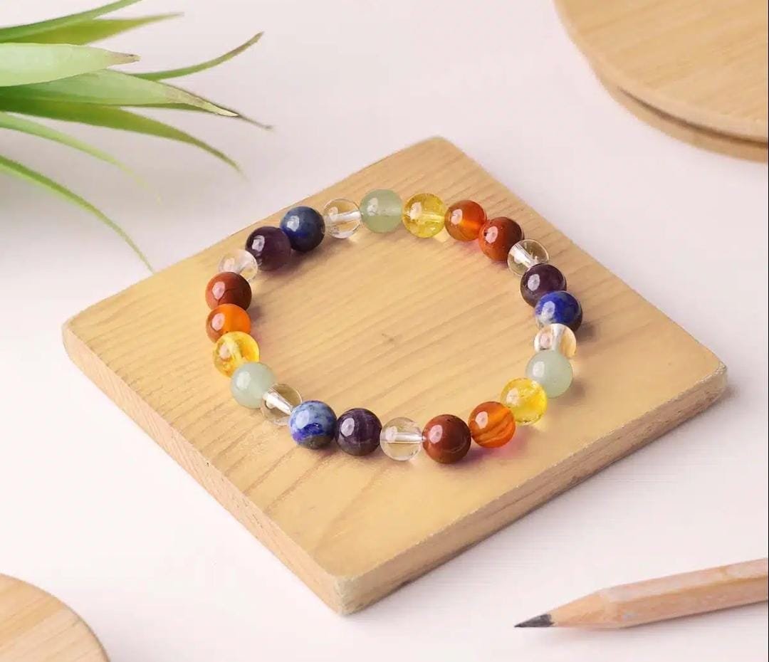 seven-chakra-round-beads-bracelet - Image 7