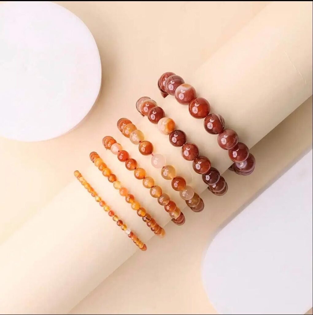 Red Carnelian Beads Bracelet