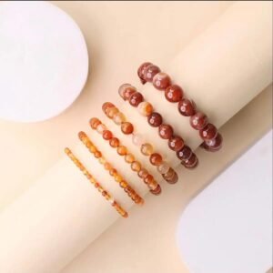 Red Carnelian Beads Bracelet