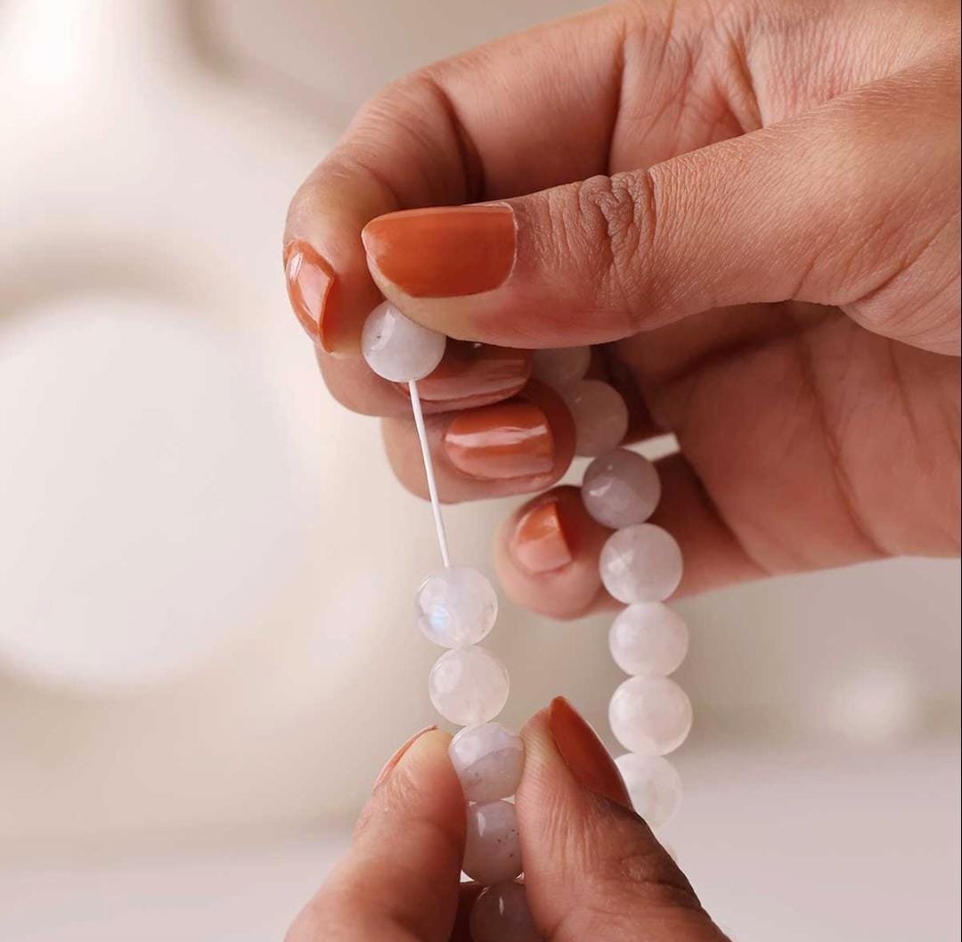Rainbow Moonstone Beads Bracelet - Image 9