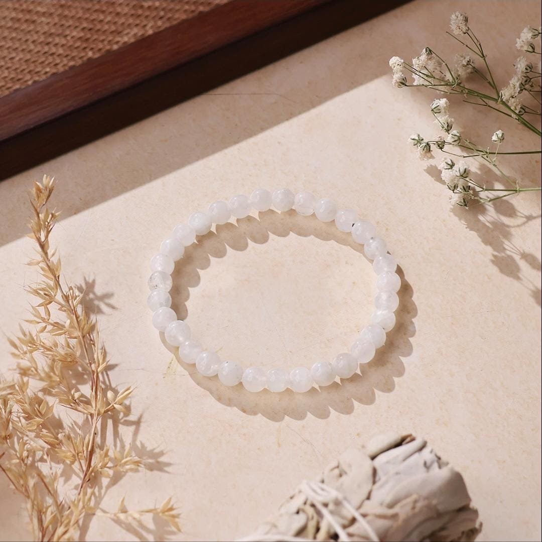 Rainbow Moonstone Beads Bracelet - Image 10