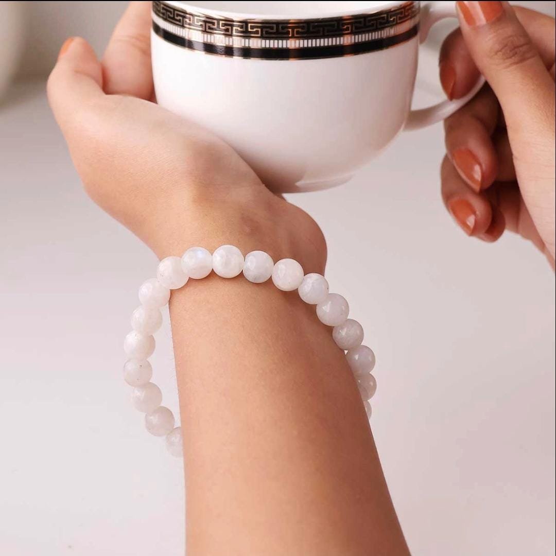 Rainbow Moonstone Beads Bracelet - Image 7