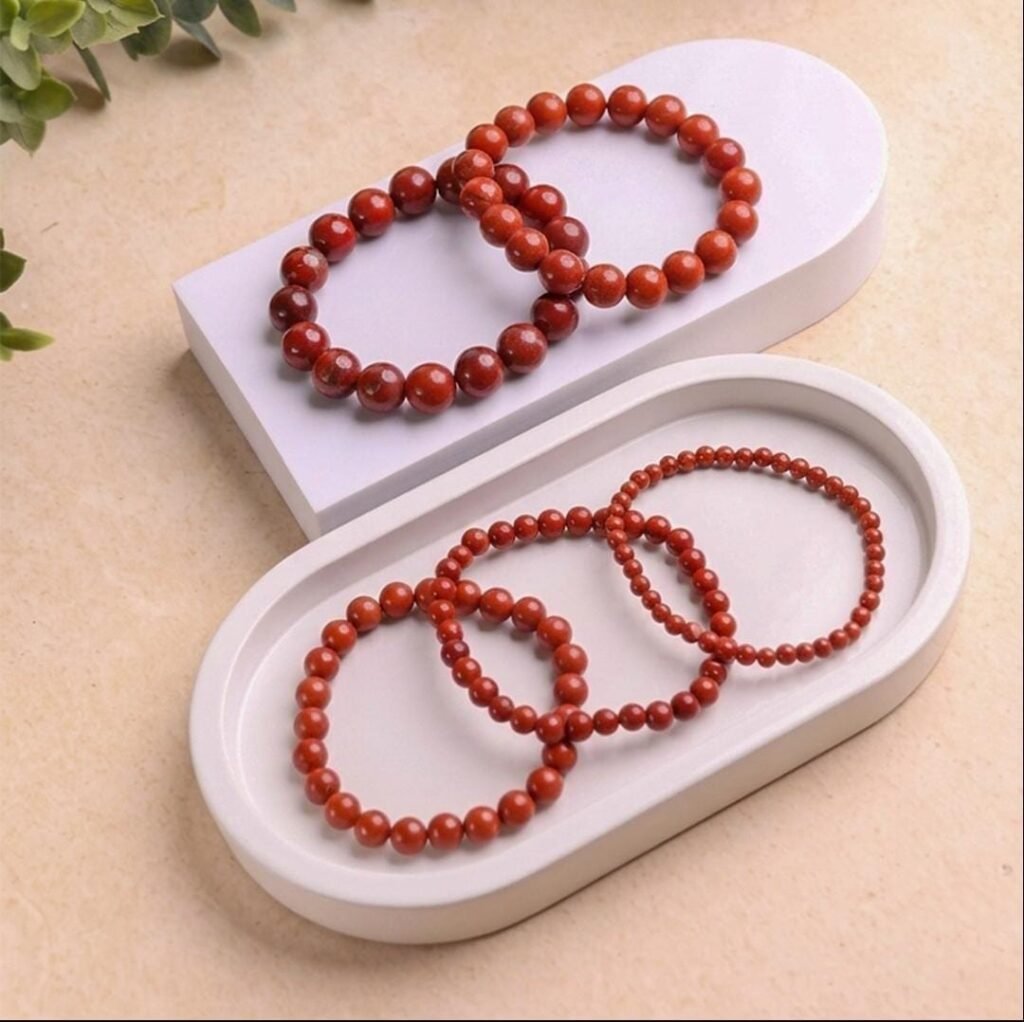 Red Jasper Beads Bracelet