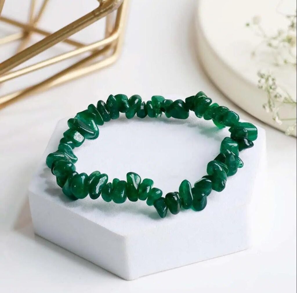 Green Jade Chips Bracelet