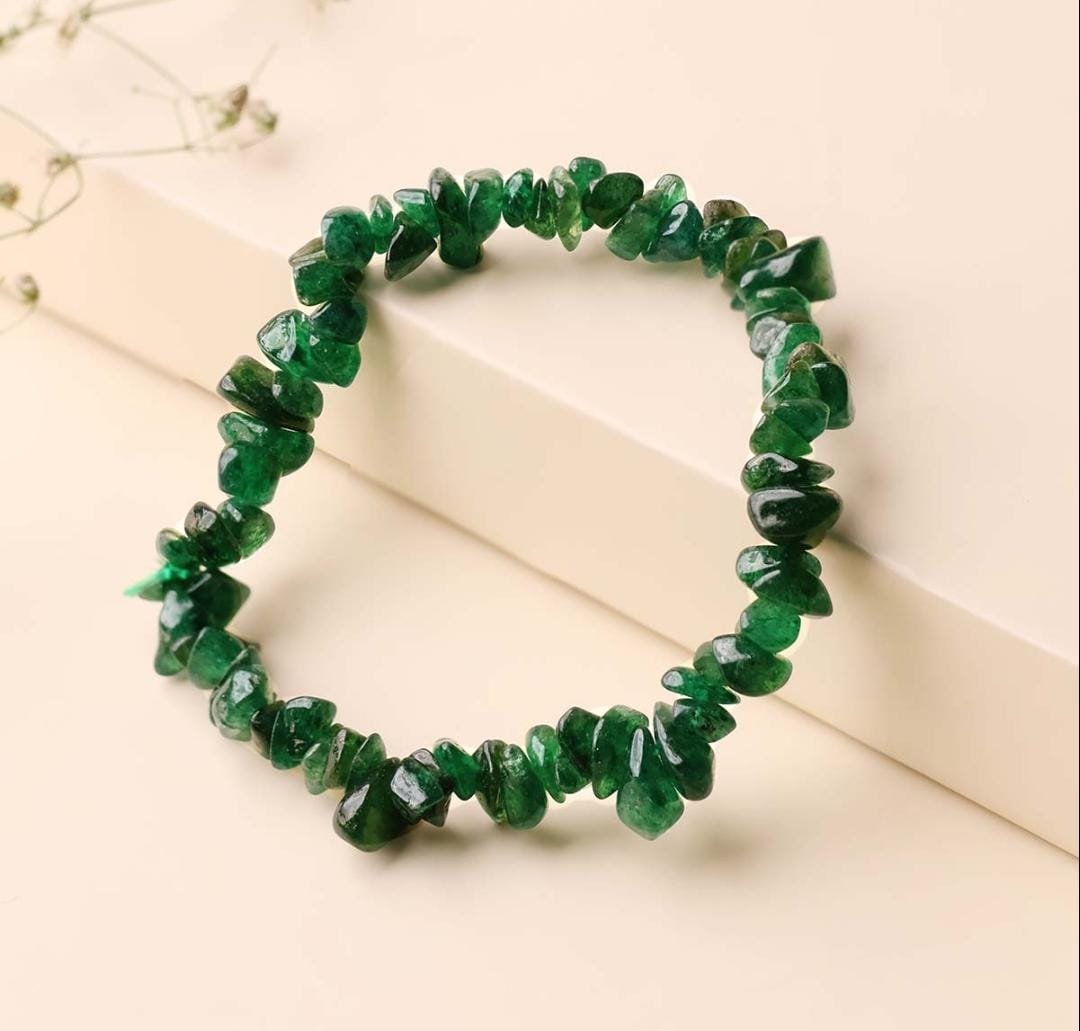 Green Jade Chips Bracelet - Image 3
