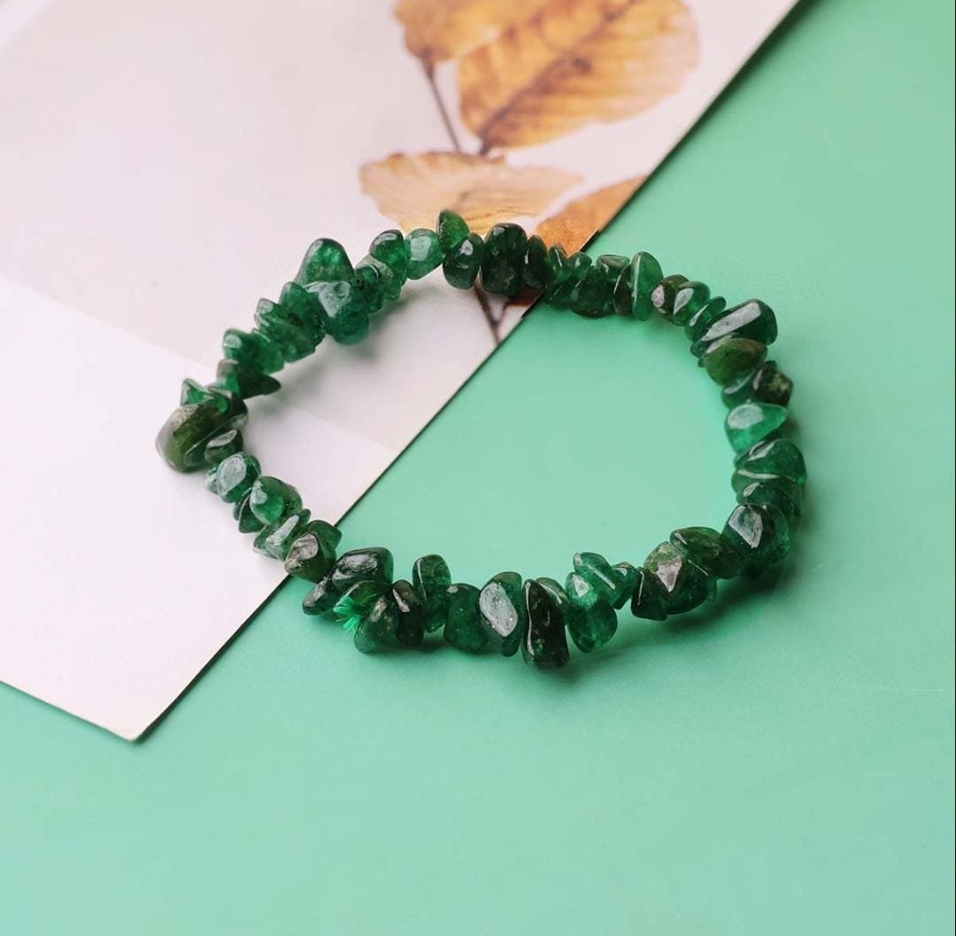 Green Jade Chips Bracelet - Image 5