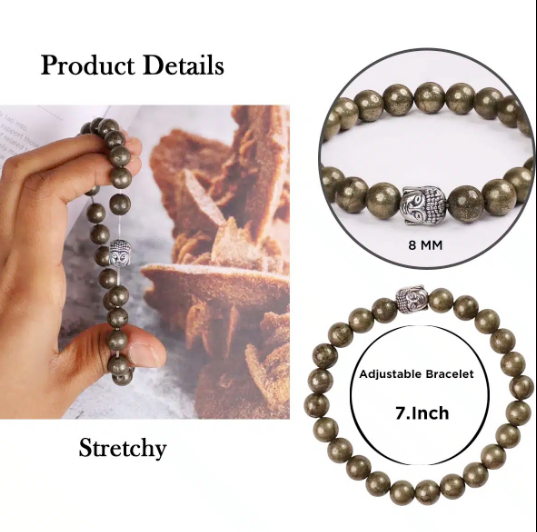 Pyrite Buddha Bracelet - Image 5